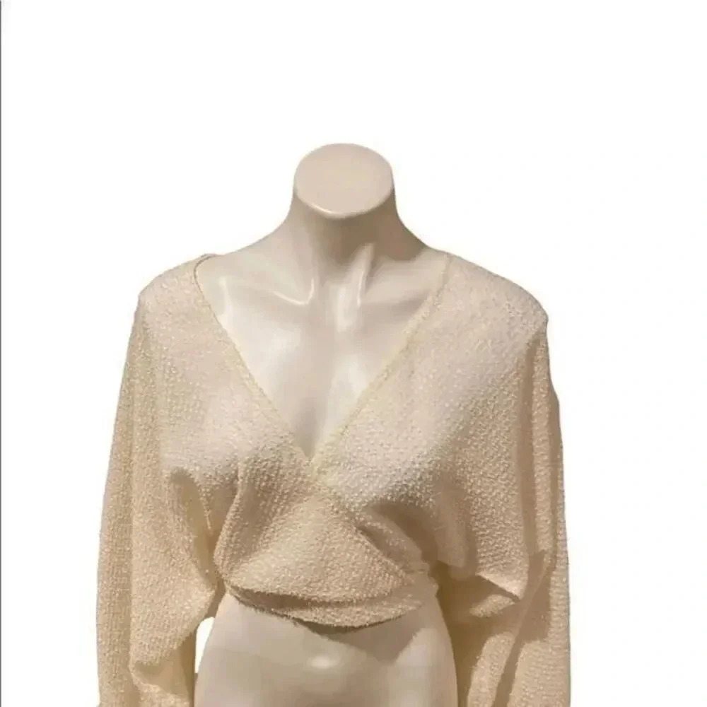 Lulus wrap long sleeve top